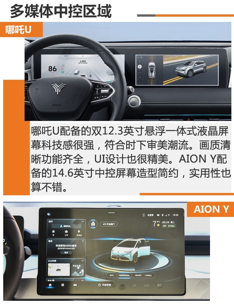 十几万就能买的高品质纯电SUV 哪吒U对比广汽AION Y