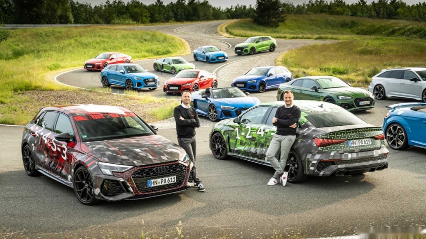 奥迪新款RS3及RS3 Sportback亮相，采用为数不多的五缸发动