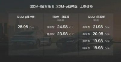 把冠军进行到底：汉DM-i冠军版、汉DM-P战神版上市