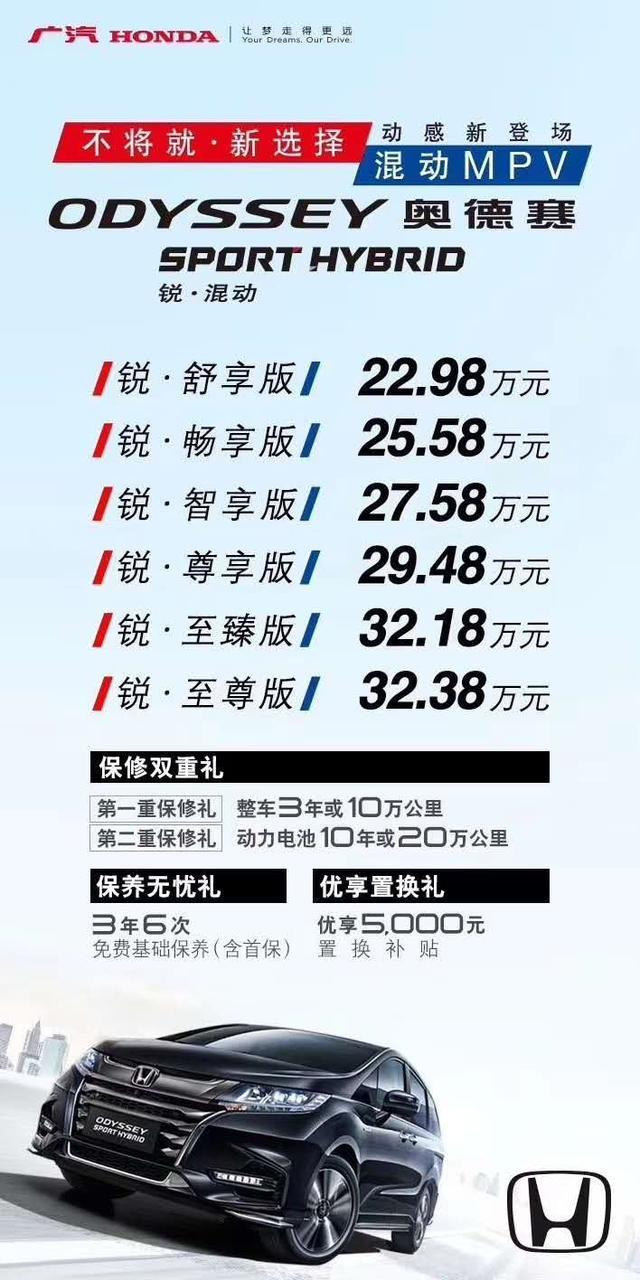刷新MPV认知、油耗同级最低 奥德赛锐·混动22.98万起售