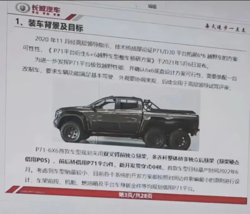 皮卡中的异类，长城山海炮6×6谍照曝光，硬核设计更讲求个性