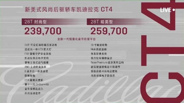 CT4卖23.97万起，“大马力后驱豪华轿车”冲年轻人招手了