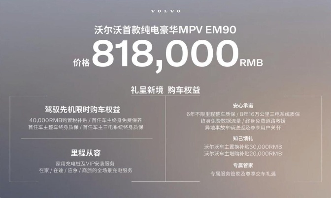 埃尔法卖120万都有人买，沃尔沃EM90卖81.8万你觉得贵吗？