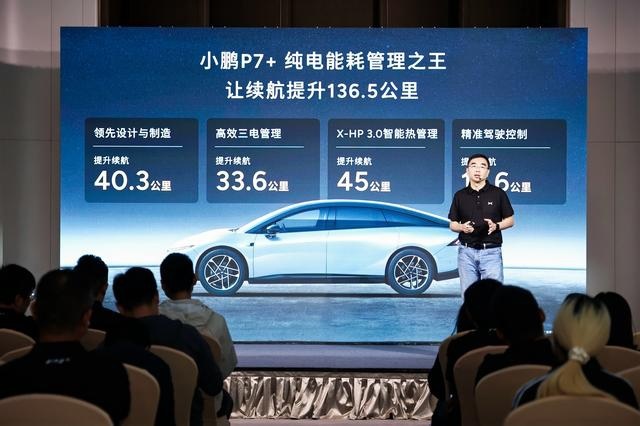 小鹏P7+能耗管理表现出色 每度电可跑10公里