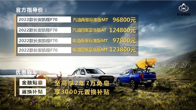 9.68万起售  2022款长安凯程F70带来这四大“乘用”升级