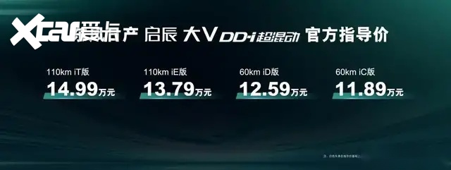 13万级合资插混SUV!东风日产首款插混启辰大V DD-i超混动上市