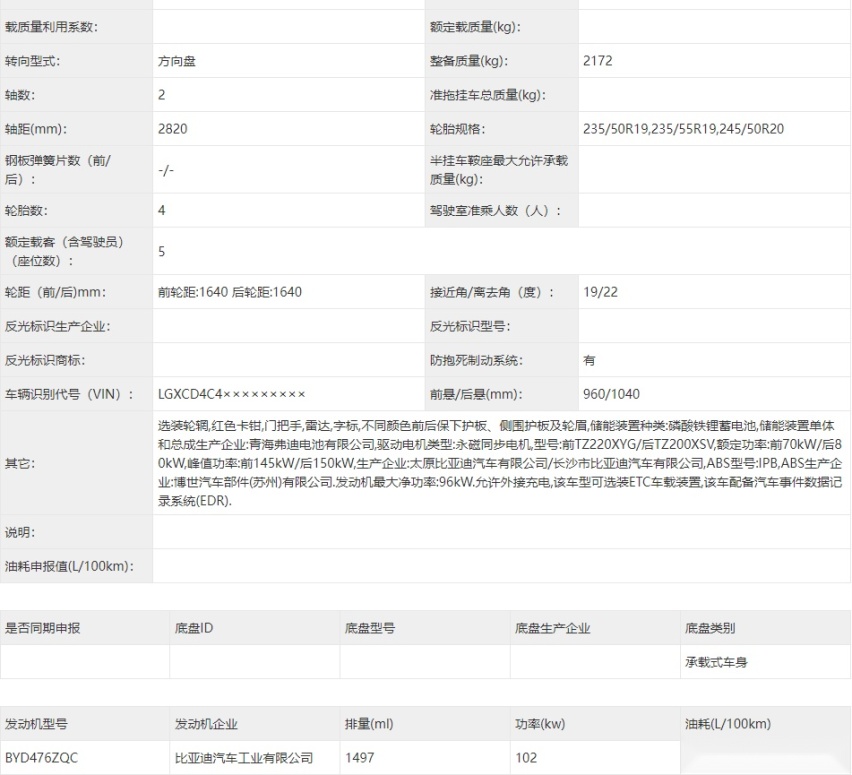 比亚迪又一“旗舰”！护卫舰07申报，比唐更大气，搭DM-i混动系统