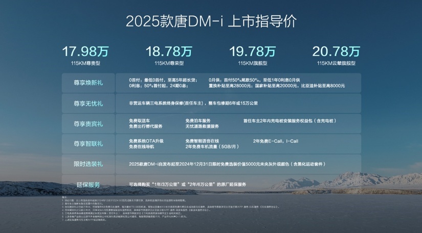 17.98万元起，携三大最优解，2025款唐DM-i为爱再进化