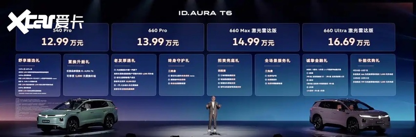 一汽-大众ID.AURA T6上市，12.99万起，堪称六边形战士？