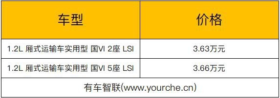 五菱之光新增车型上市 售价3.63万元起
