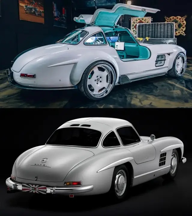 30万的特斯拉Model 3改成千万神车奔驰300SL，看完心动了！