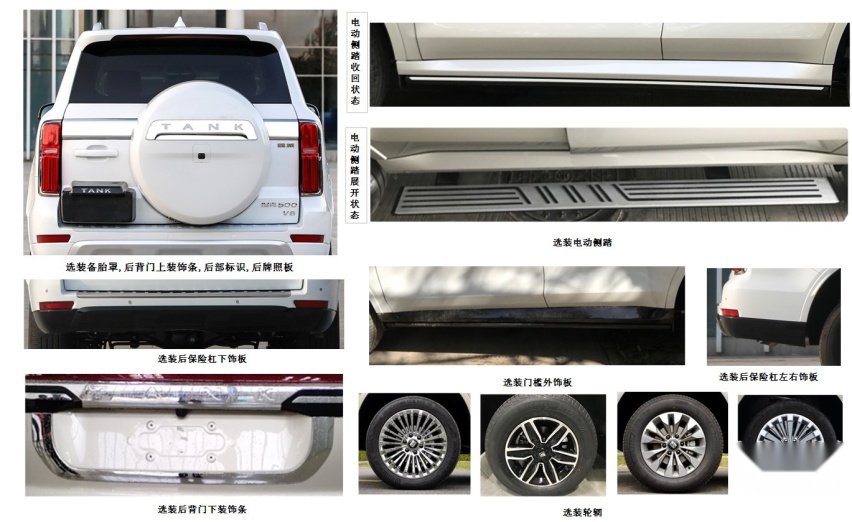 坦克500申报图曝光 3.0T发动机最大马力360Ps 可选7座