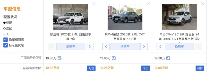 在RAV4荣放和CR-V面前 给我一个选择欧蓝德的理由