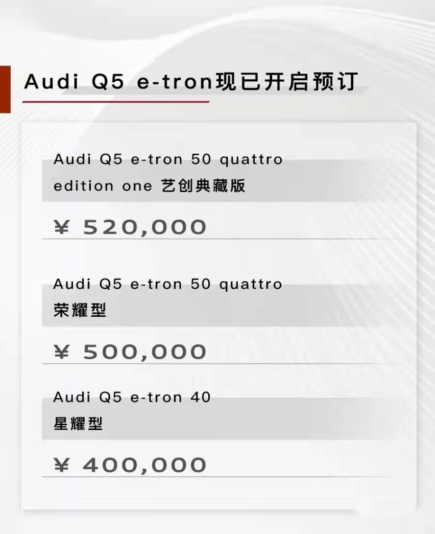 上汽奥迪Q5 e-tron亮相广州车展，豪华纯电SUV开启预订