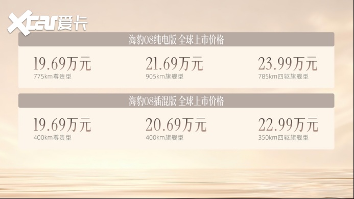不计成本打造真旗舰，比亚迪海豹08上市，售价19.69万元起