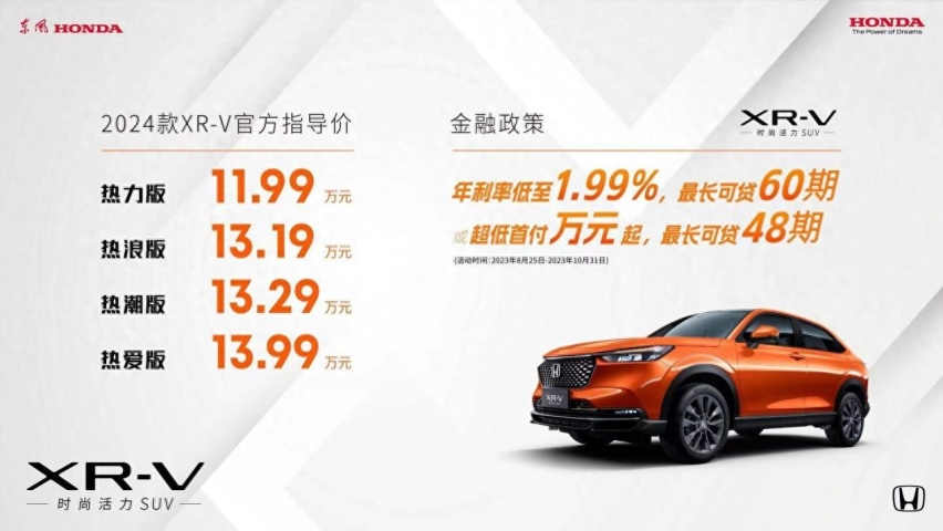 东风Honda 2024款XR-V领潮上市