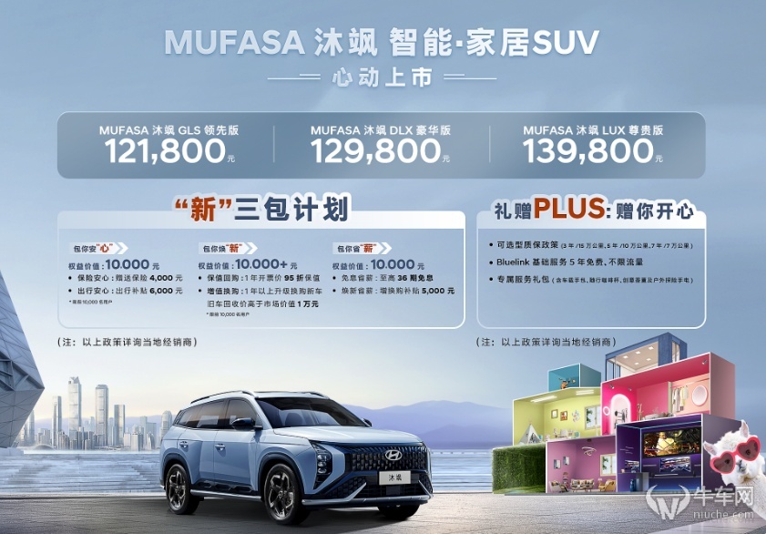 “轮上智能两室一厅” ，12.18万元起，北京现代MUFASA 沐飒上
