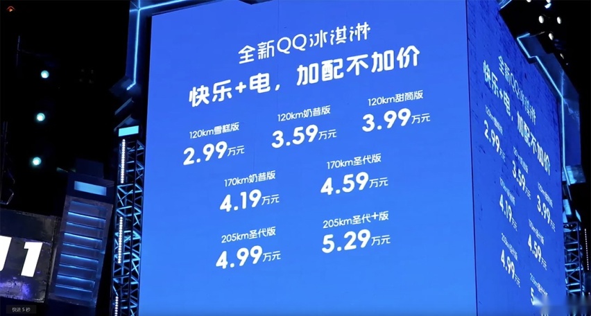 价格美丽/选择更多，新款奇瑞QQ冰淇淋售2.99万起