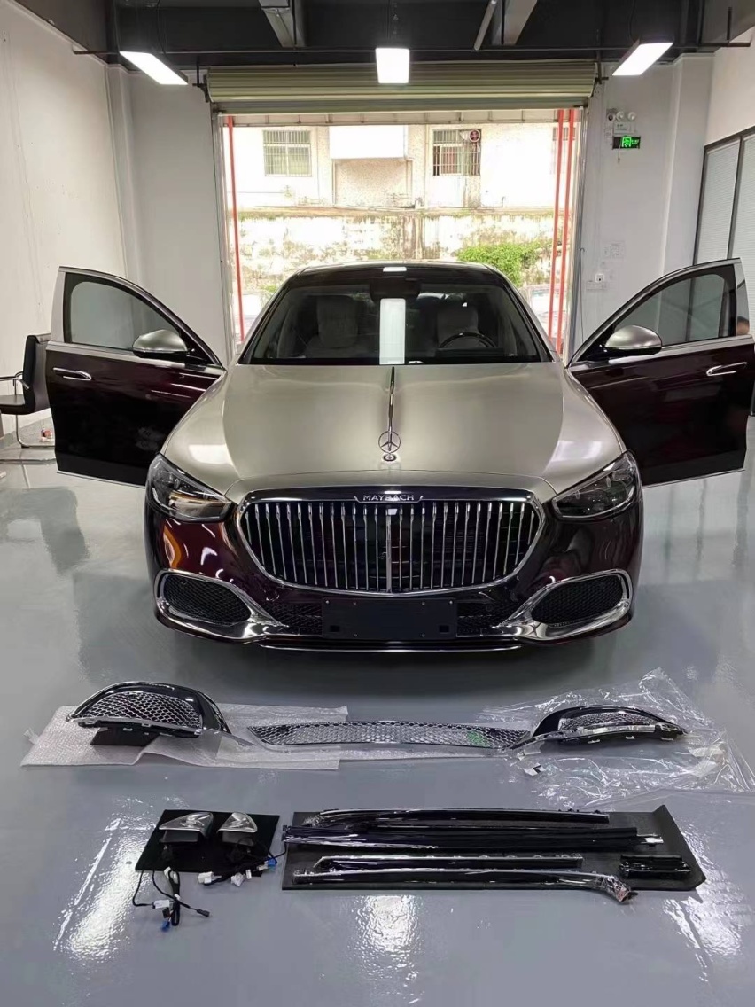 22款迈巴赫S480升级主动式氛围灯，镀铭下格栅，4D旋转高音案例