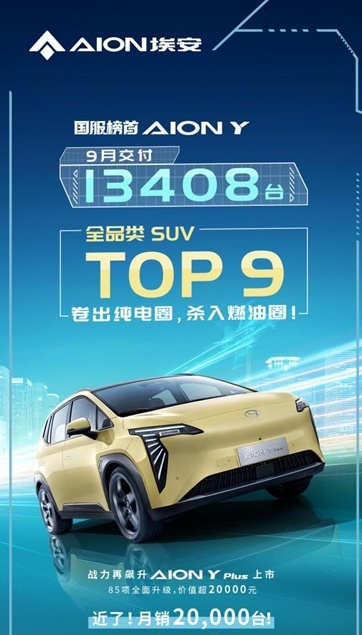 国服榜首，AION Y Plus凭啥冲击月销2万“小目标”