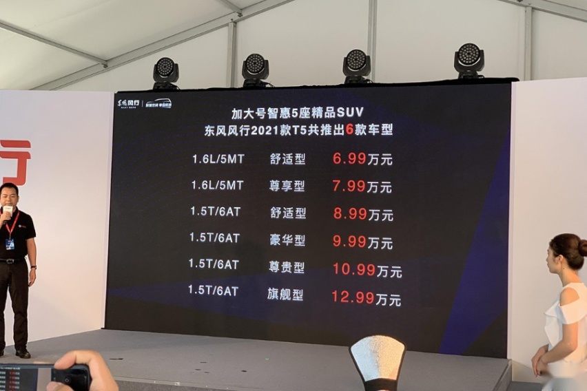 全系标配更厚道，动力保持不变，2021款东风风行T5正式上市