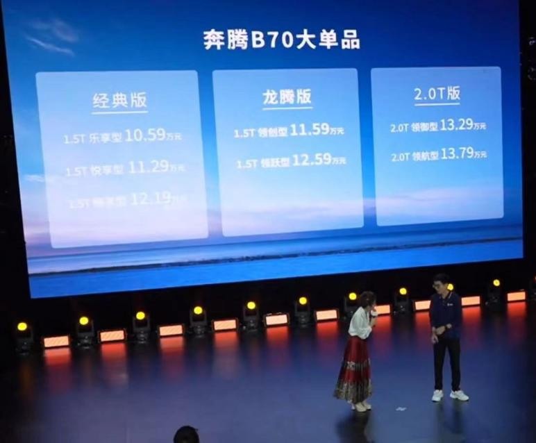 国色天香：一汽奔腾B70龙腾版“欢腾之夜”上市