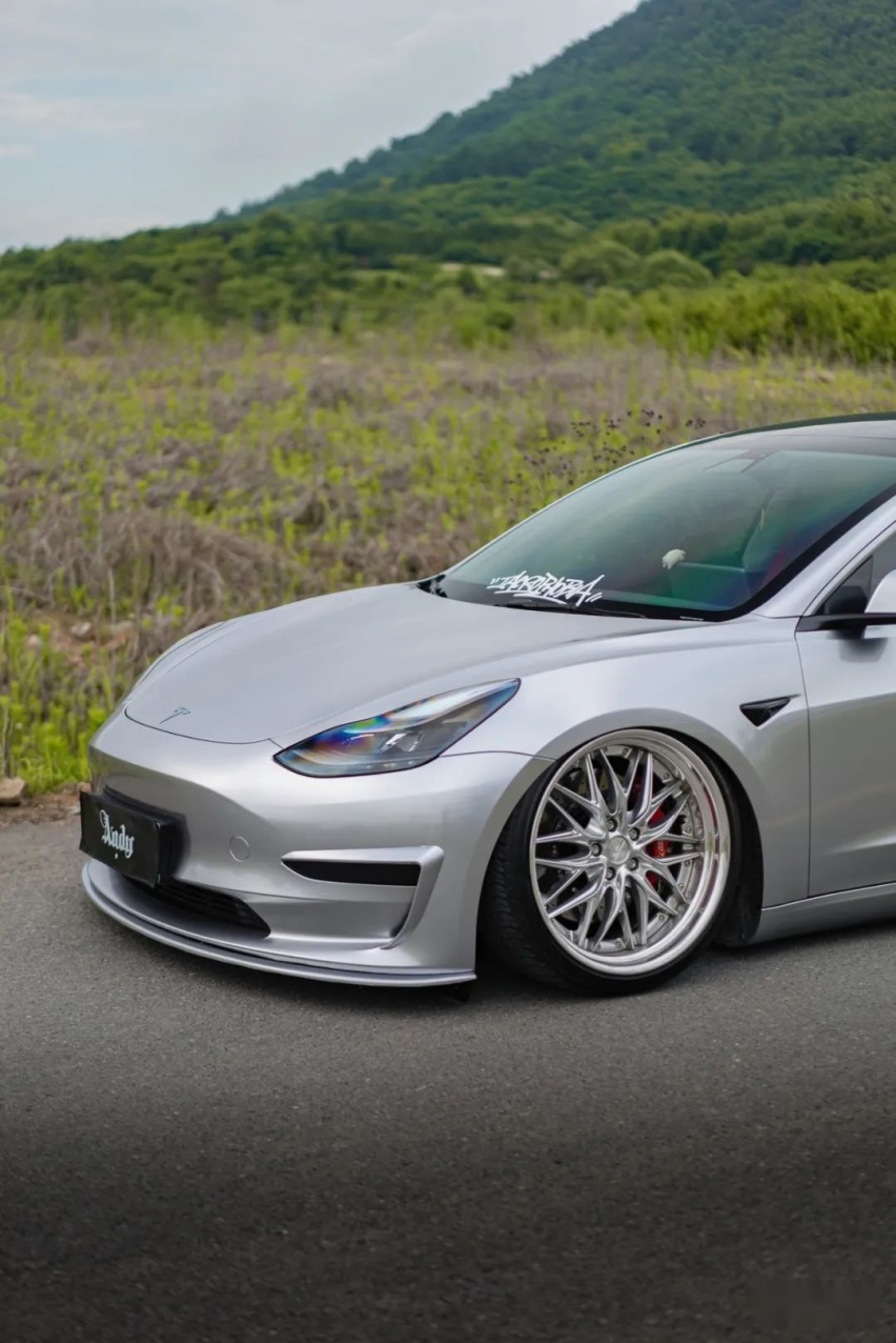 姿态风特斯拉Model 3，从迷彩战斗范变身成优雅绅士