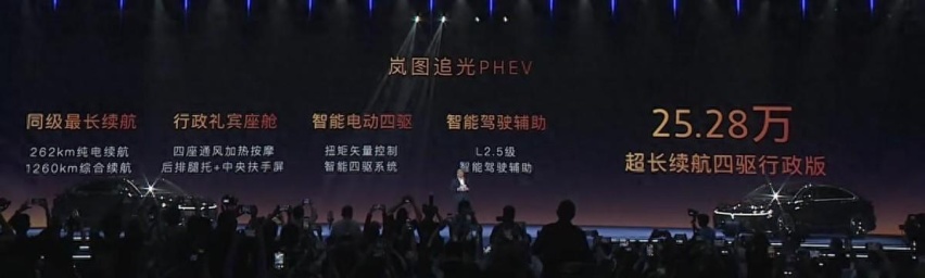 25.28万起，CDC悬架+续航1260公里，岚图追光PHEV排面拉