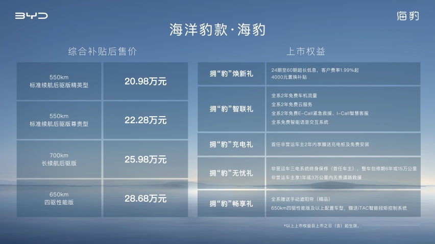 比亚迪海豹正式上市，8月开始交付，Model3的对手来了！