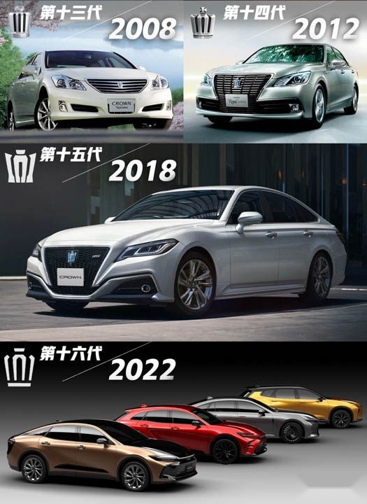 全新一代皇冠全家桶！前驱混动全变味儿了！网友：老干部变愣头青