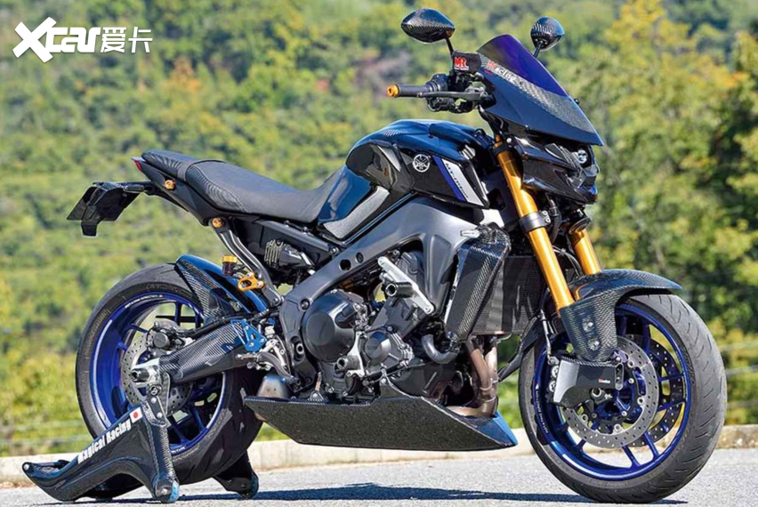 全套碳纤维改装件,让雅马哈mt-09sp换新颜,兼顾个性与实用