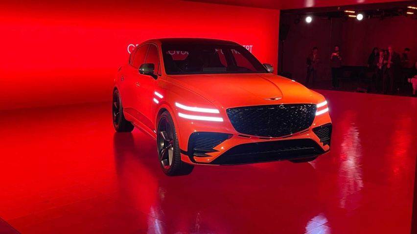 四座轿跑SUV 捷尼赛思GV80 Coupe概念车亮相 对标宝马X