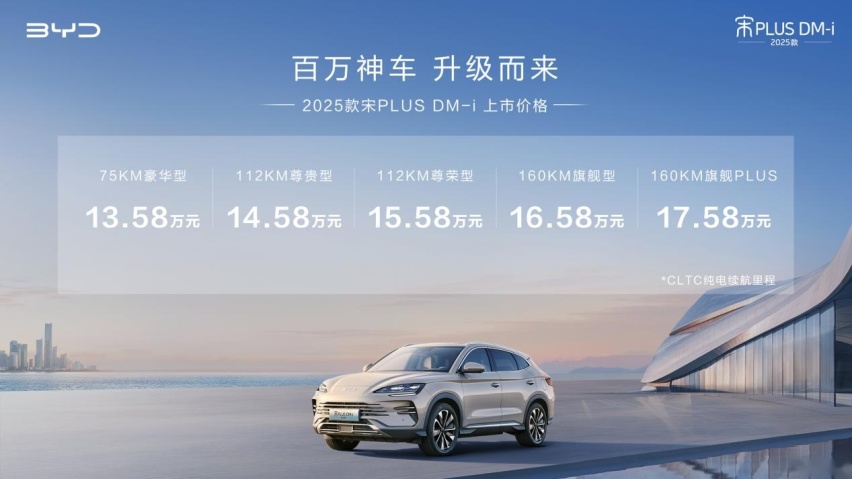 宋PLUS新能源销量破百万 第五代DM技术会让它销量上新高？