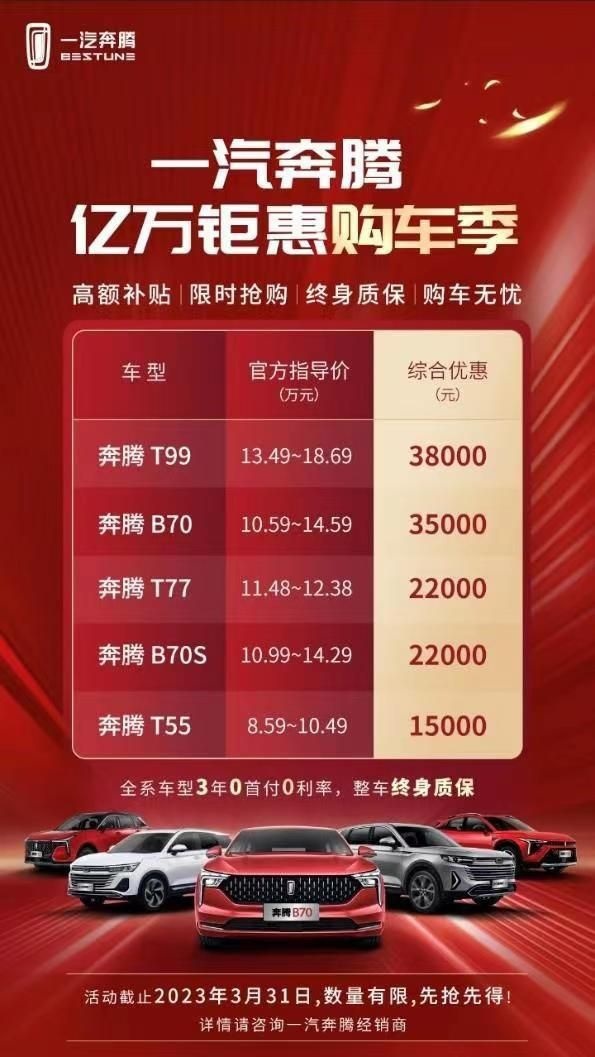 年轻人买车就看奔腾B70S，好看好开更好买！