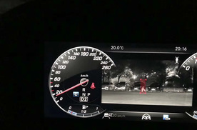 20款奔驰S450升级原厂夜视热成像功能展示
