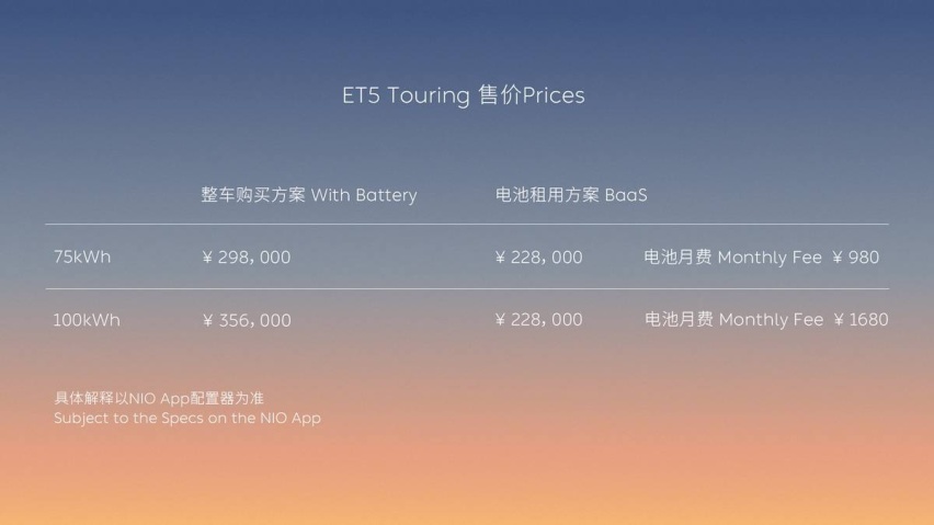 颜值爆表的高性能电动“瓦罐”来了！蔚来ET5 Touring售价有惊喜