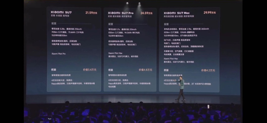 小米SU7售价21.59万起，4分钟订单破万，为什么卖的这么火？