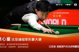 冠军致敬冠军！赵心童成为比亚迪冠军形象大使