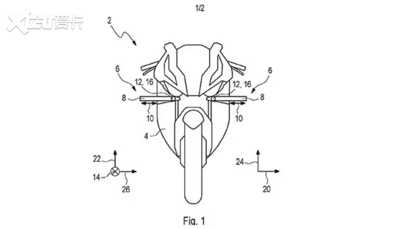 宝马申请S1000RR全自动定风翼专利