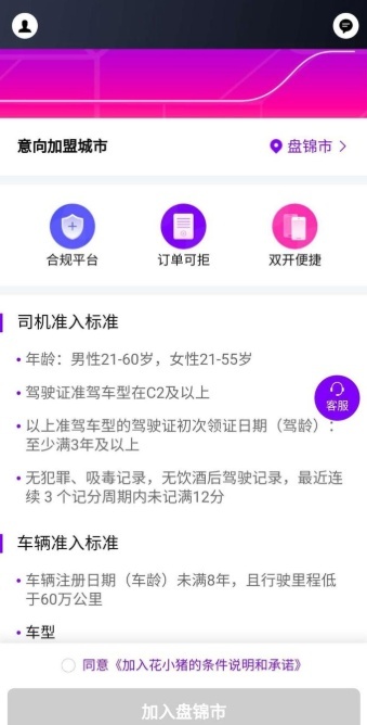 花小猪汽车注册要求