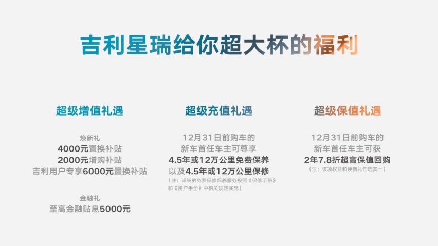 最强自主紧凑车上市，吉利星瑞售价11.37-14.97万元