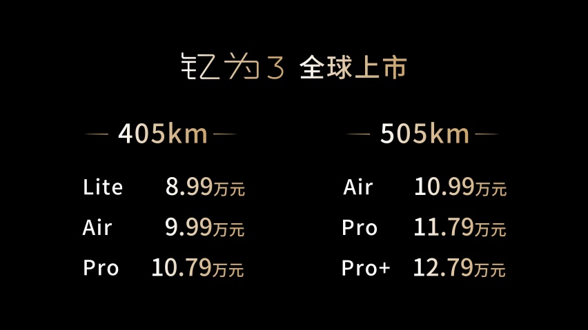 售价8.99万元起！江淮 钇为3正式上市