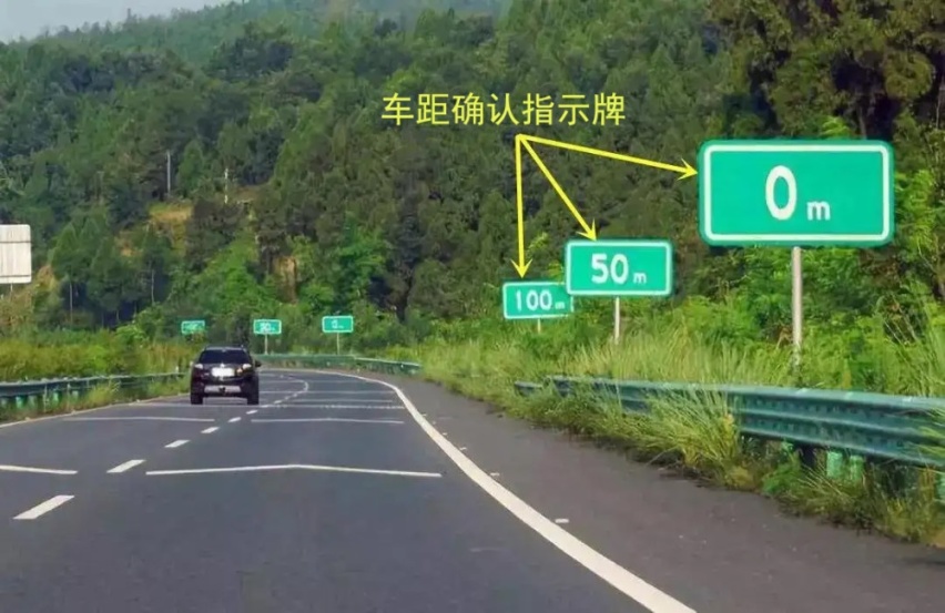 车距确认路段标志图片
