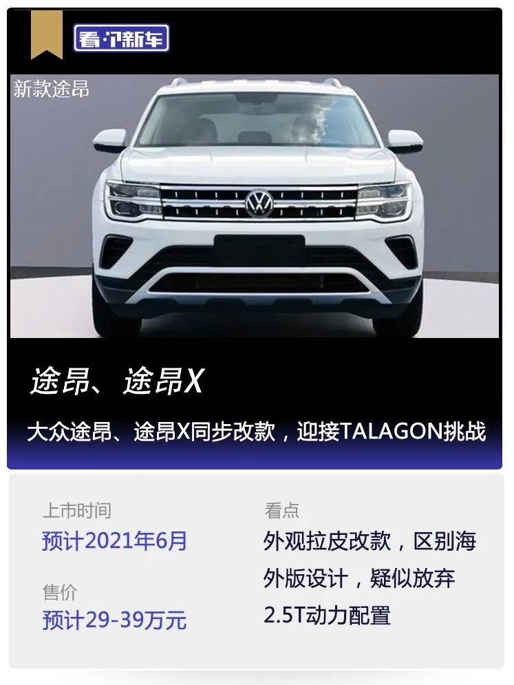 看个新车丨大众途昂、途昂X同步改款，迎接TALAGON挑战