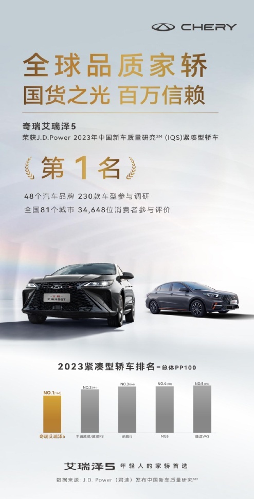 搭载最新一代发动机，颜值进一步提升，2024款艾瑞泽5正式上市