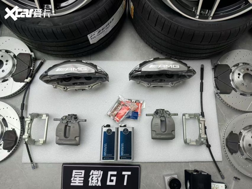 奔驰GLE原厂刹车太小刹不住升级改装原厂正品AMG刹车卡钳GLE63批