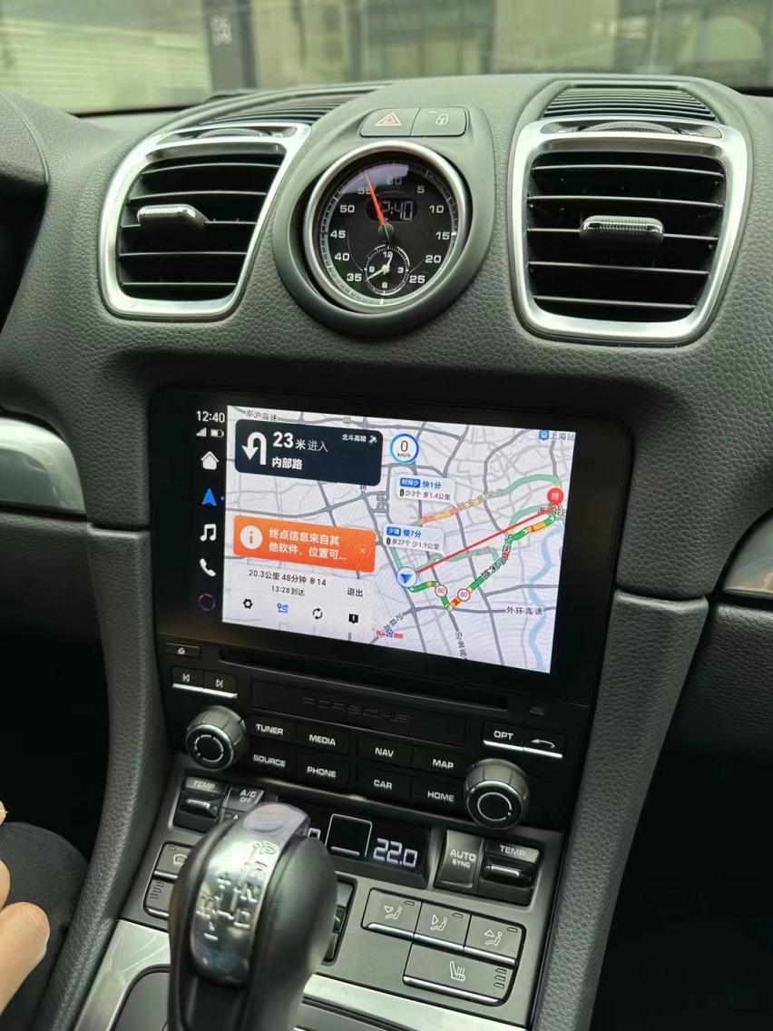 老款保时捷981升级新款PCM主机实现carplay 蓝牙 看视频功能