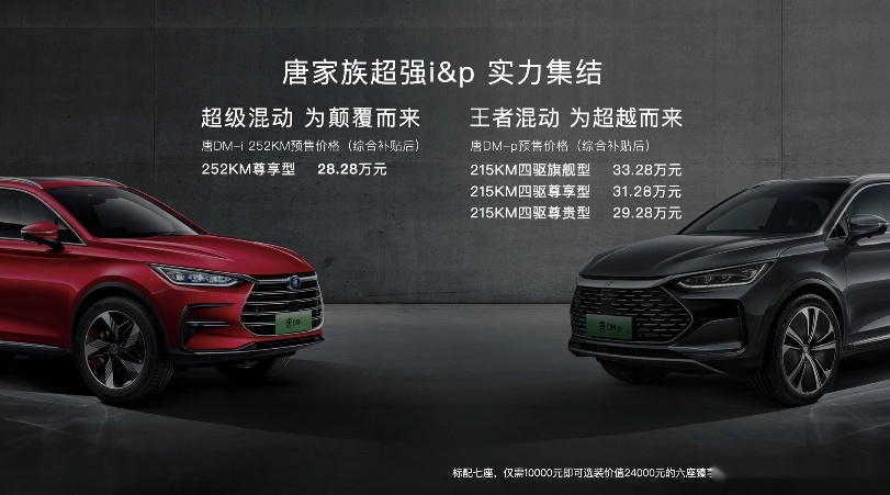 零百加速4.3秒，唐DM-p正式预售，29.28万元起