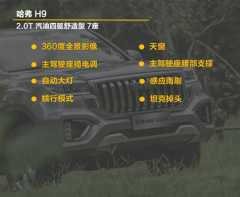 【帮你选车】次低配最划算 坦克掉头/蠕行模式 哈弗H9购车手册