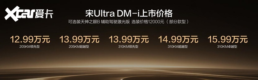 B级插混SUV进入13万级 比亚迪宋Ultra DM-i将成“爆款”